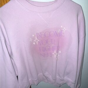 Purple Sweatshirt with Motivational Print